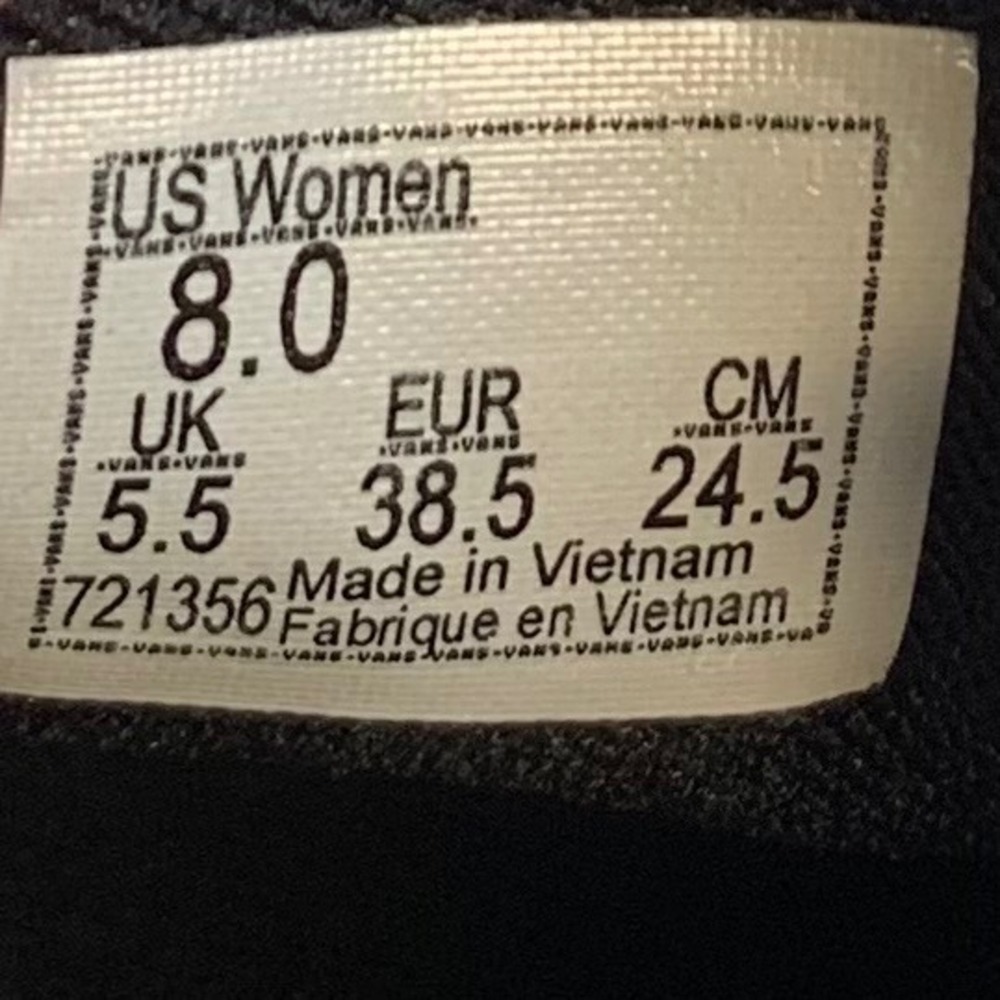Vans Asher Womens 8 Rose Checkerboard Floral Slip On Sneakers Black White Red - Picture 10 of 10
